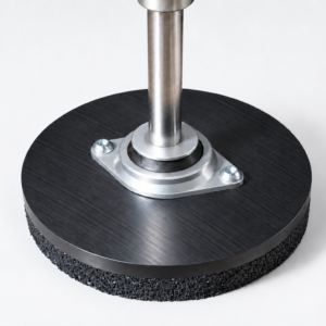 REACTOR Performance Stand with natural aluminium damper, black load-distribution plate and vibration-damping layer