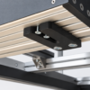 REACTOR Tension – aluminium-profile mounting Mounting bracket fixed beneath an aluminium-profile simulator frame